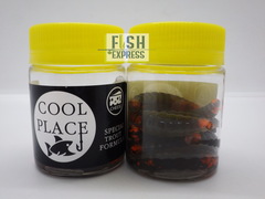 Форелевая силиконовая приманка COOL PLACE MAGGOT 1.6  цвет ЧЁРНЫЙ (ОРАНЖЕВАЯ КРОШКА) СЫР