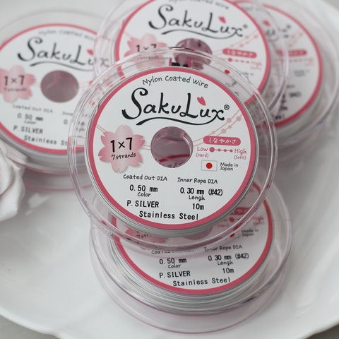 Ювелирный тросик Sakulux 0.5 мм СЕРЕБРО, 10 метров, ТР040