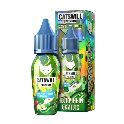 Жидкость CATSWILL PREMIUM SWEET Salt 2% 30 ml - ЯБЛОЧНЫЙ СКИТЛС