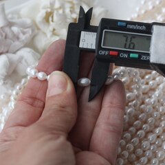 Жемчуг натуральный речной, рис, 5,2-7,8 мм, 1 нить, Ж023