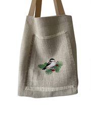 Сумка-шоппер льняная с вышивкой 