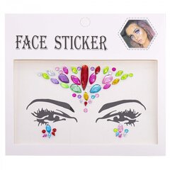 
          Наклейки-стразы Alingar, акриловые, "Декор для лица", оформление зоны лба и глаз, ассорти, пакет с европодвесом