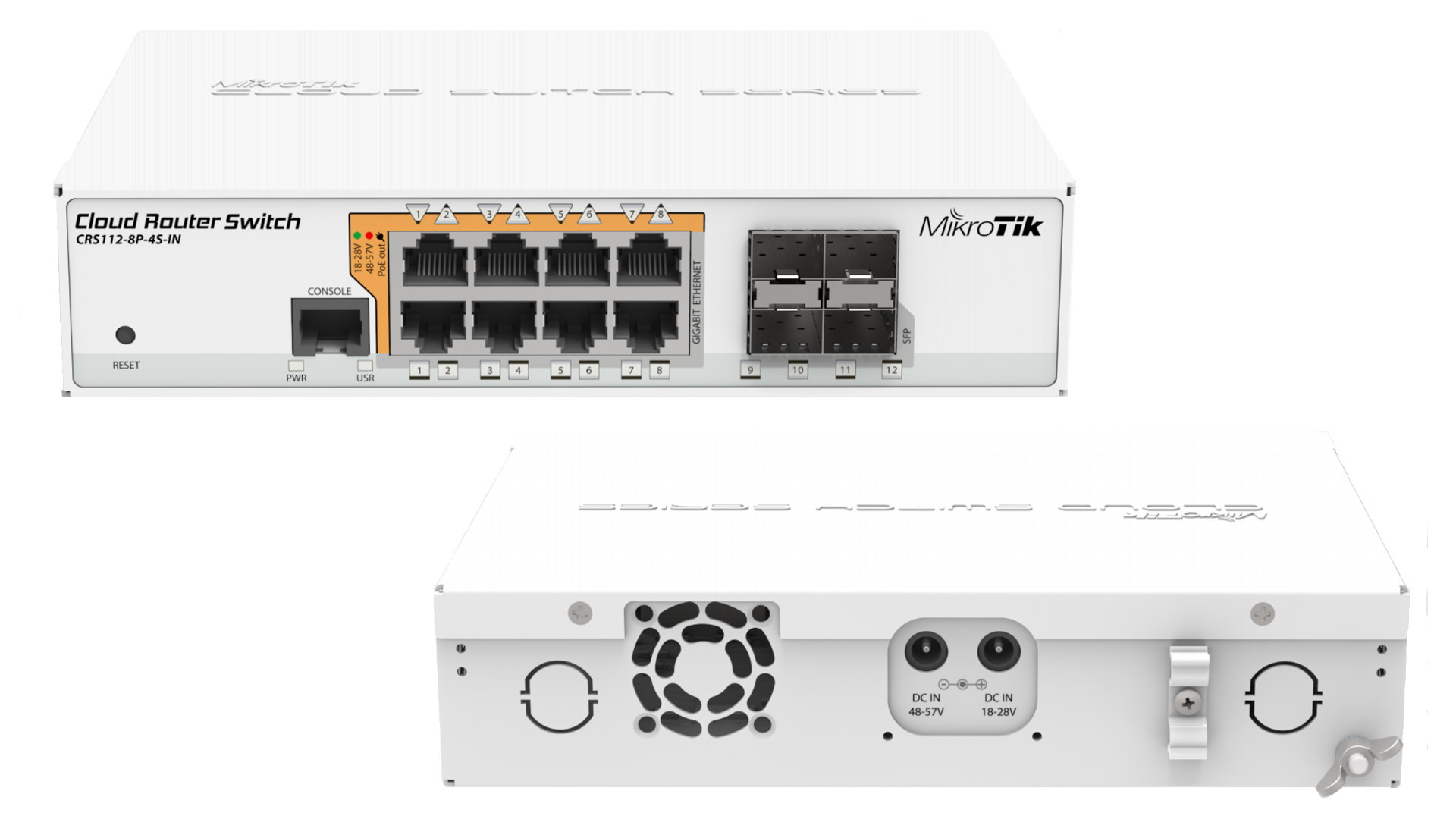 Коммутатор Cloud Router Switch Mikrotik CRS112-8P-4S-IN (RouterOS L5)  купить в Курске по лучшей цене. Описание, фото и характеристики на сайте