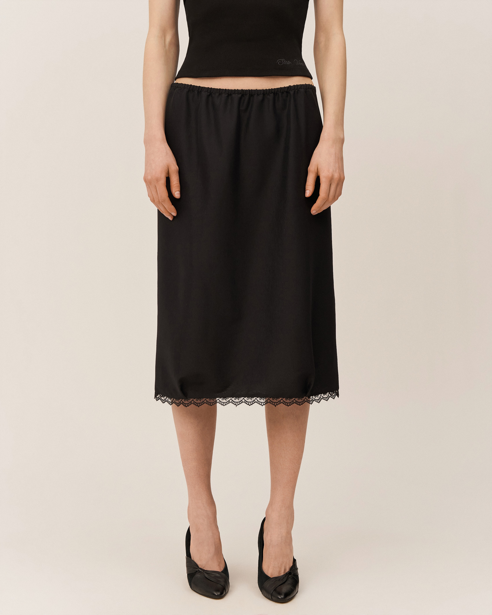 Юбка миди на резинке