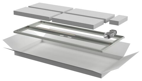 ITK Дверь перфор. двустворч. для шкафа LINEA N 24U 600мм сер