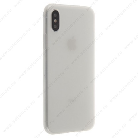 Накладка силиконовая Soft Touch ультра-тонкая для Apple iPhone X белый