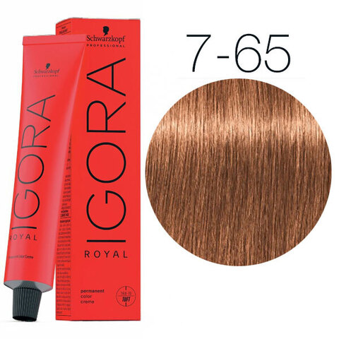 Schwarzkopf Igora Royal New 7-65 (Средний русый шоколадный золотистый) - Краска для волос