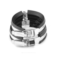 Хомут крепежный сталь оц с резиновой прокладкой Дн 110 М8/М10 с защелкой б/к Rehau 11220141200