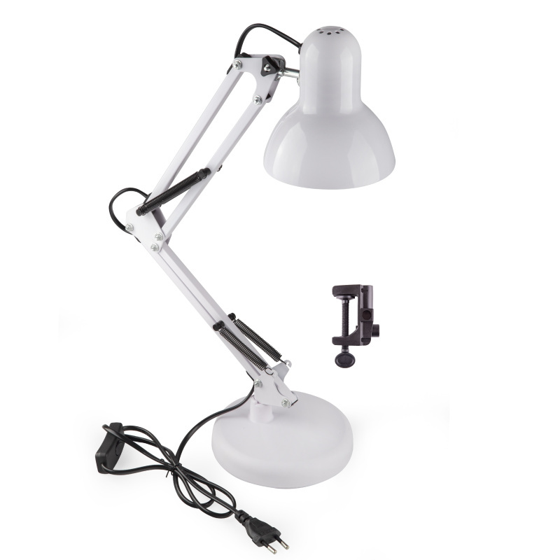 Настольная Лампа (DL-3-60W-E27) основание+струбцина Белый