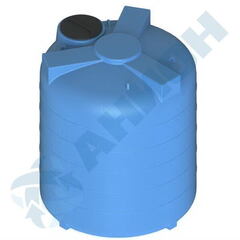 Емкость цилиндрическая вертикальная с дыхательным клапаном Анион 10000 л. вертикальная (2290x2290x2680см;синий) - арт.559403