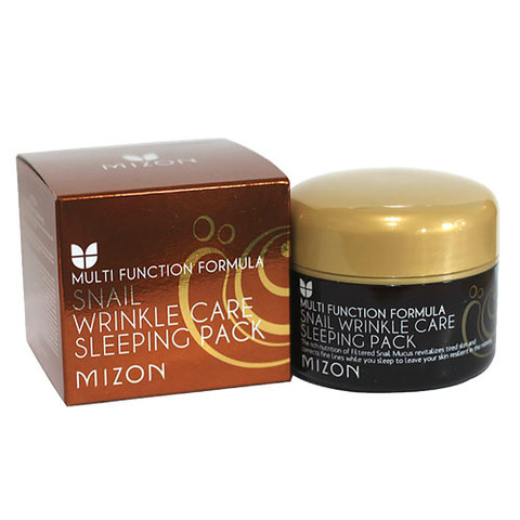 Mizon Snail Wrinkle Care Sleeping Pack - Маска ночная для лица с муцином улитки