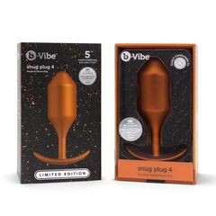 Пробка для ношения цветы бронзы B-vibe Snug Plug 4 - 14 см. - 