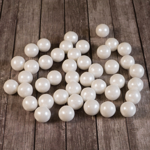 Сахарные шарики Белые перламутровые 12 мм New, 50 гр