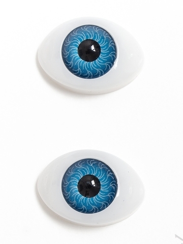 Глазки объёмный круглые 24х16мм Голубые 10мм (2шт)
