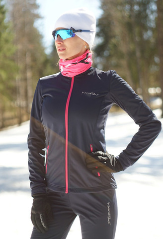 Женская тёплая лыжная куртка Nordski Motion 2019 BlueBerry/Pink