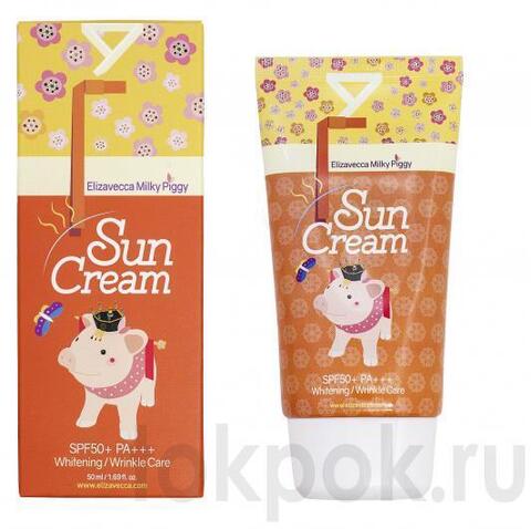 Крем для лица солнцезащитный SPF50+ PA+++ Elizavecca Milky Piggy Sun Cream,50 мл