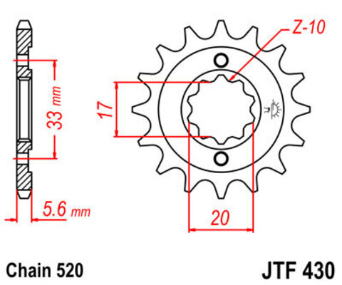 Звезда ведущая JTF430 14