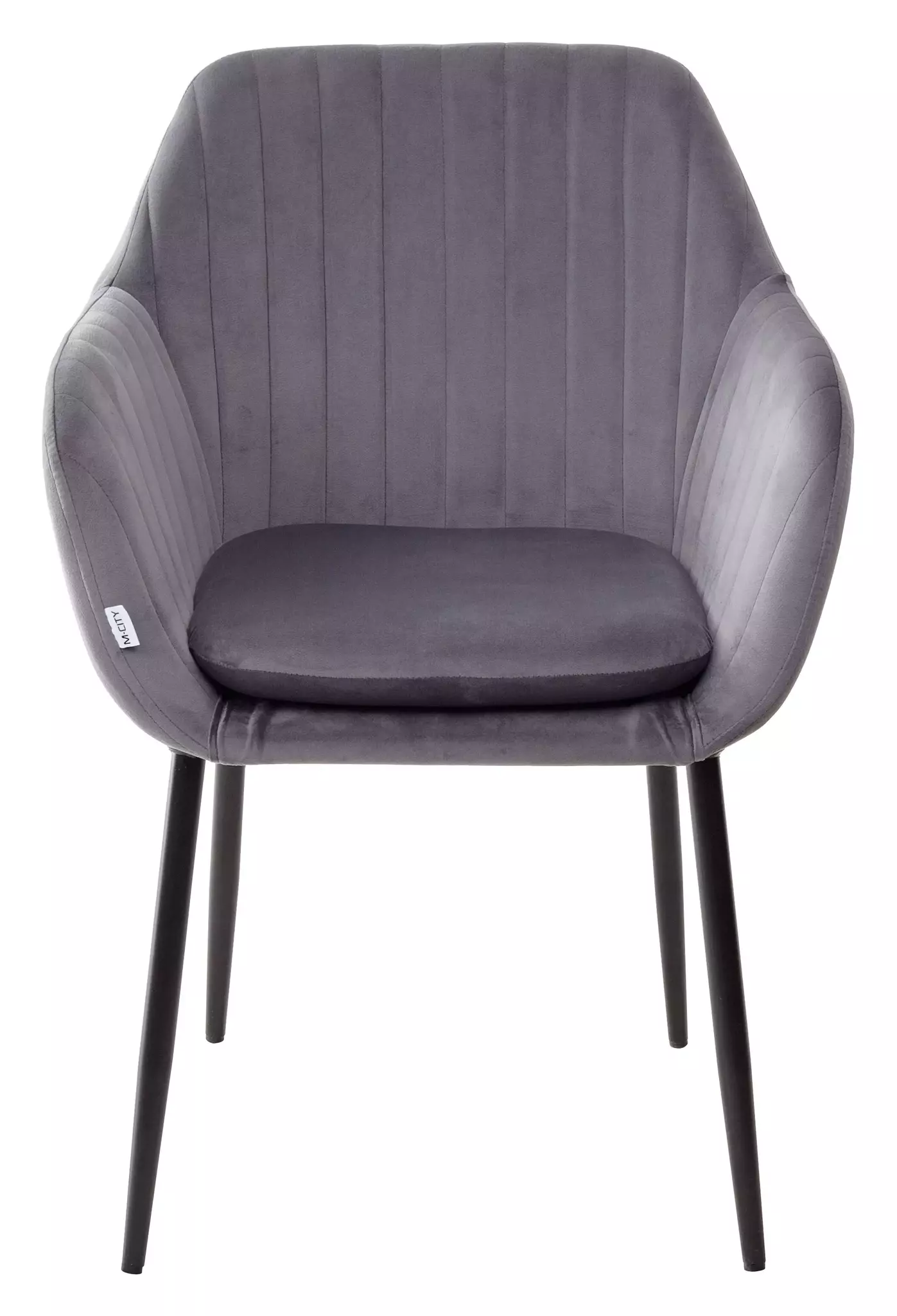 Стул ALABAMA BLUVEL-14 GREY, велюр / черный каркас М-City