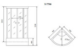 Timo Lux T-7790 душевая кабина (90*90*220), шт