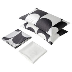 Комплект постельного белья IKEA BRUKSVARA (БРУКСВАРА), Белый с рисунком, 200х230 см