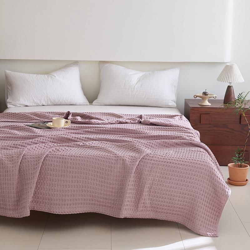 Плед Zephyr home Вафельный 150х200 Пудра