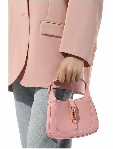Миниатюрная сумка-хобо Gucci Jackie 1961 розовый