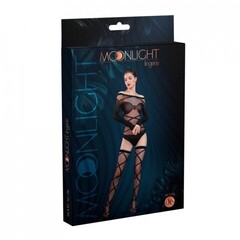 Комплект боди и чулки в полоску от Moonlight модель 06 черные