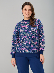 Толстовка К-90/индиго-душистыйгорошек