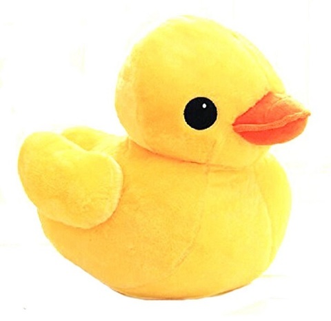 Желтая утка мягкая игрушка