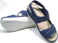Мягкие сандалии на толстой подошве женские Inblu CB-1U Blue.