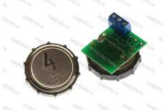 Кнопка (кнопочный модуль) ВКЛ13А-7-4П "4 этаж", круглая, с кодом Брайля