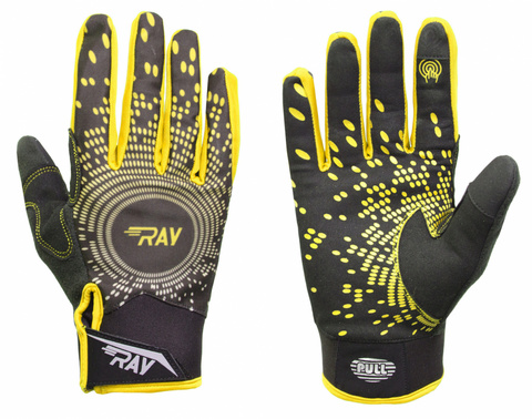 Лыжные перчатки Ray Race черный-жёлтый