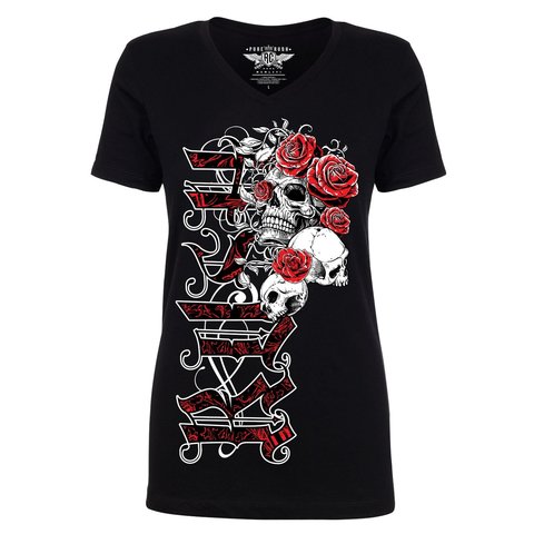 Футболка SKULL &amp; ROSES Classic Black Rush Couture