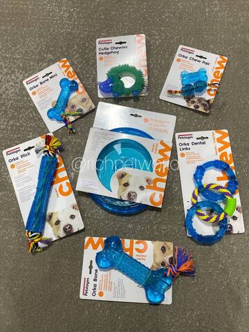 Игрушка для собак крупных пород "Фрисби", голубая, 22 см