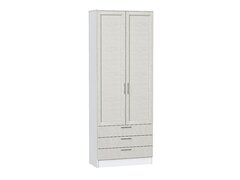 Шкаф двухстворчатый Стиль ШК-803 с ящиками Cappuccino Softwood Белый
