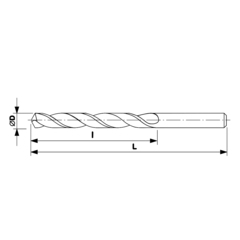Сверло по металлу ц/х 10,0x184/121мм DIN340 h8 10xD HSS-G 135° H-Tools 1070-1100