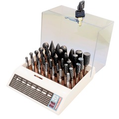 Набор бор-фрез твердосплавных 35шт HM TiALN S=6мм H-Tools 116008FHT