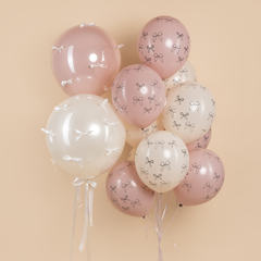 К512 12''/30 см, Бантики, Ассорти, пастель ретро, 5 ст, 25 шт.