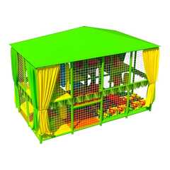 Детский игровой лабиринт с крышей «Волшебная поляна» 5,66×2,46×3,3 м