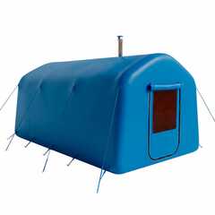 Баня пневмокаркасная 4,8×2,4×2,4 м, из ПВХ, синяя