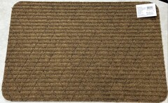Коврик придверный влаговпитывающий Ромб Лазер без канта коричневый