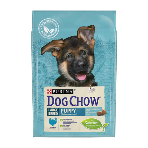 Dog Chow Puppy Large Сухой корм для щенков крупных пород с Индейкой