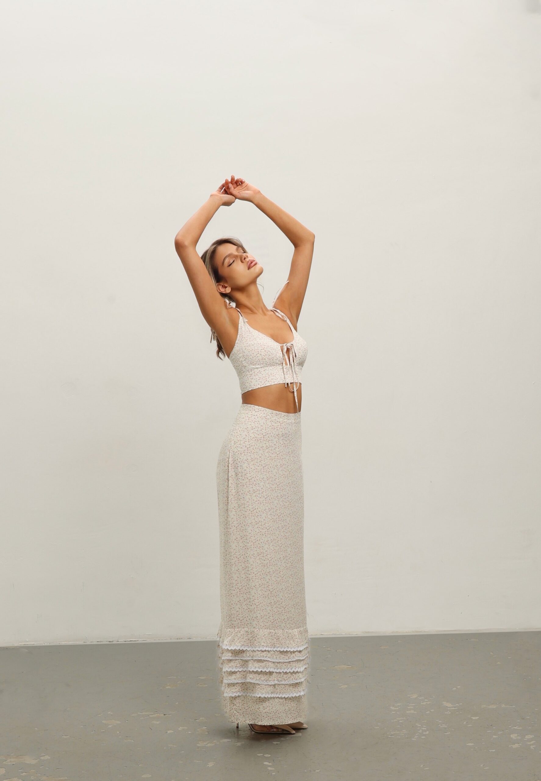 Maxi Skirt with Floral Print