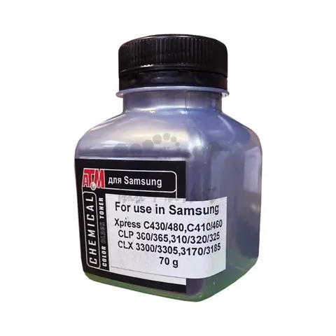 Тонер черный Samsung SAMSUNG C430/480, CLP360/325 black 70 г/фл. Silver ATM