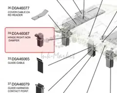 Шарнир автоподатчика в сборе, правый Ricoh D0A46087