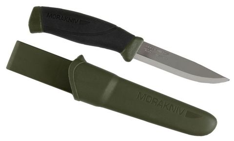Нож Morakniv Companion стальной разделочный, лезвие: 103 mm, прямая заточка, темно-зеленый/черный (11827)
