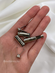 Наконечник для шнура в серебристом металле с зажимом
