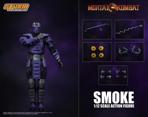 Фигурка Смоук Кибер Ниндзя масштаб 1/12 Мортал Комбат Storm Collectibles