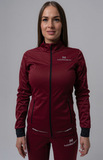 Элитный утеплённый лыжный костюм Nordski Pro Base Wine-Black женский