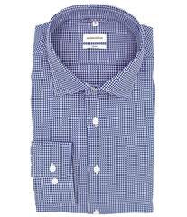 Сорочка мужская Seidensticker Slim Fit 01.643470-15 из фактурной ткани синяя